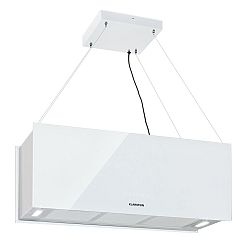 Klarstein Kronleuchter XL, digestoř, 90 cm, ostrůvková, 590 m³/h, dotyková, LED, bílá