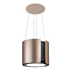 Klarstein Skyfall Smart, digestoř, 45 cm, ostrůvková, 402 m³/h, LED, nerezová ocel, zlatá