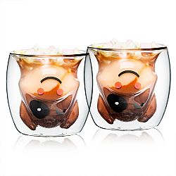 4home Termo sklenice Hot&Cool Happy Cow 210 ml, 2 ks   