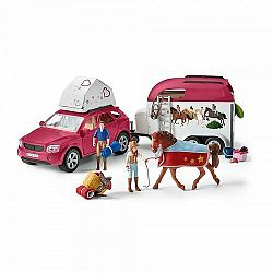 Schleich 42535 Dobrodružné auto s přívěsem a koněm