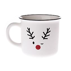 Vánoční porcelánový hrnek Cute reindeer bílá, 380 ml